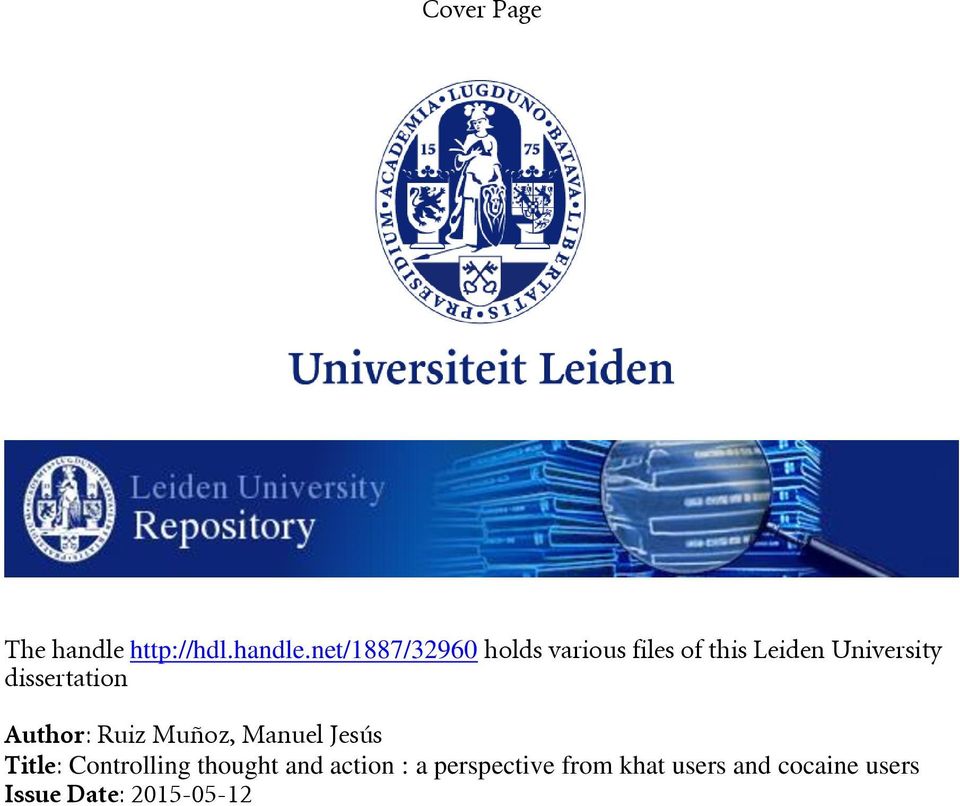 net/1887/32960 holds various files of this Leiden University