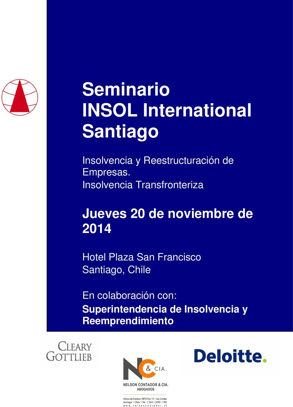 Insolvencia Transfronteriza Jueves 20 de noviembre de 2014