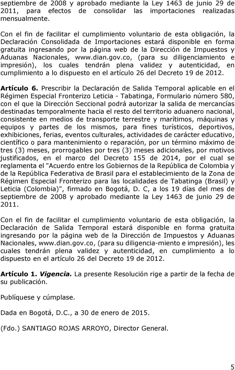 Impuestos y Aduanas Nacionales, www.dian.gov.