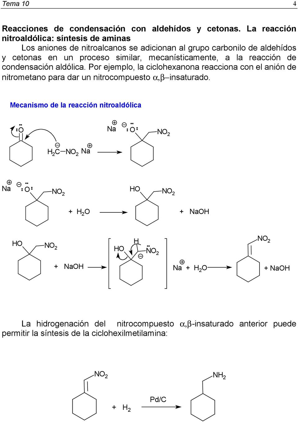 similar, mecanísticamente, a la reacción de condensación aldólica.