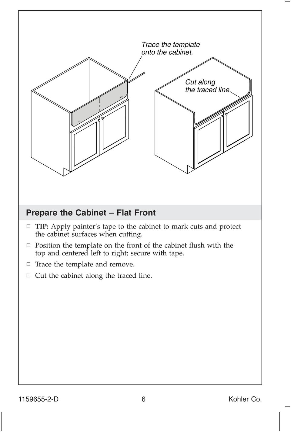 cabinet surfaces when cutting.