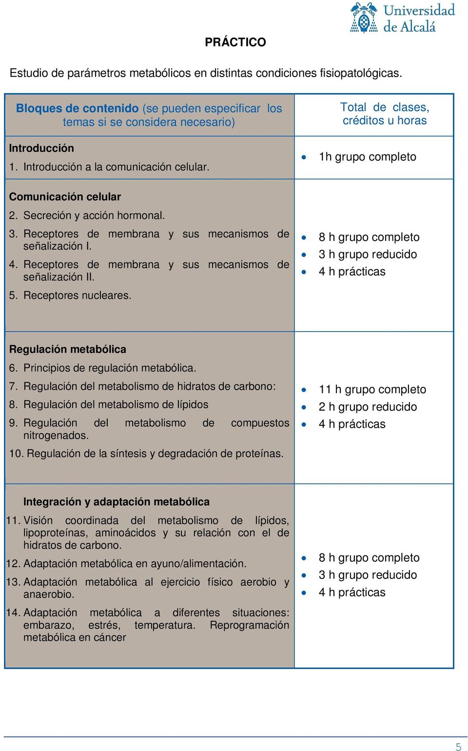 Receptores de membrana y sus mecanismos de señalización I. 4. Receptores de membrana y sus mecanismos de señalización II. 5. Receptores nucleares.