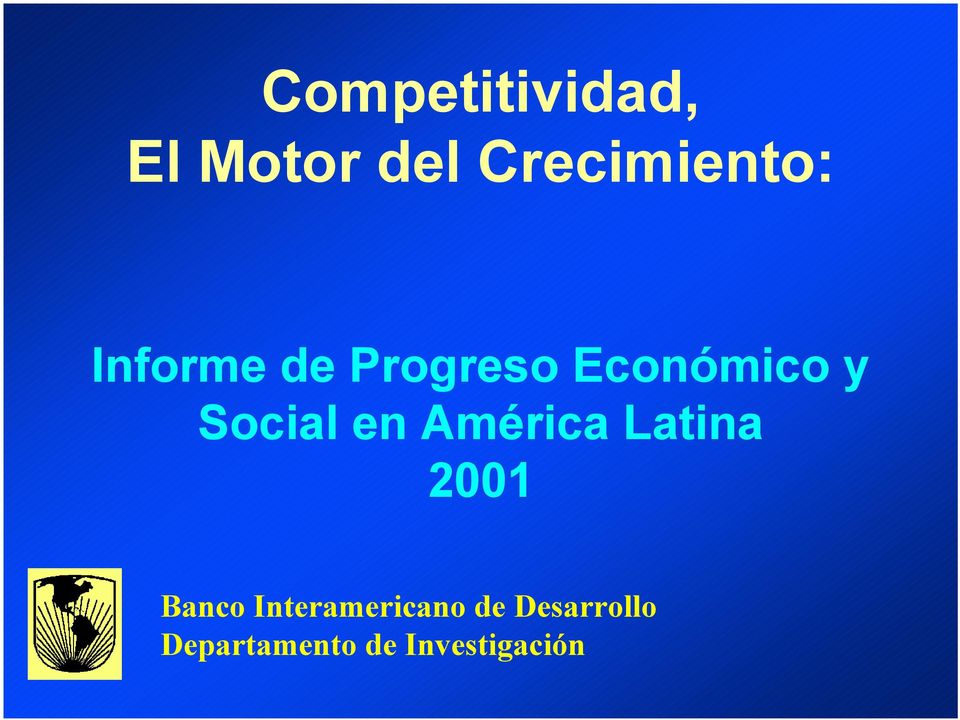 América Latina 2001 Banco Interamericano