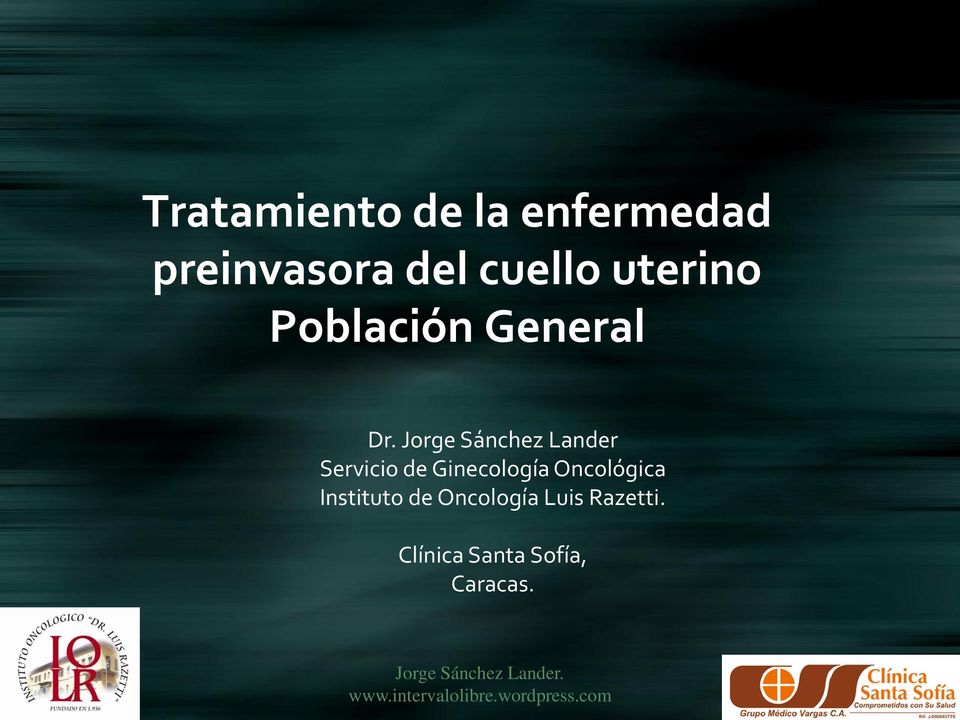 Jorge Sánchez Lander Servicio de Ginecología