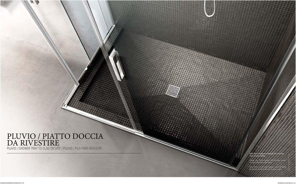 Shower tray Pluvio recessed into the floor, shower enclosure Slide with corner doors.