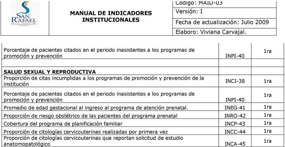 gestacional al ingreso al programa de atención prenatal.