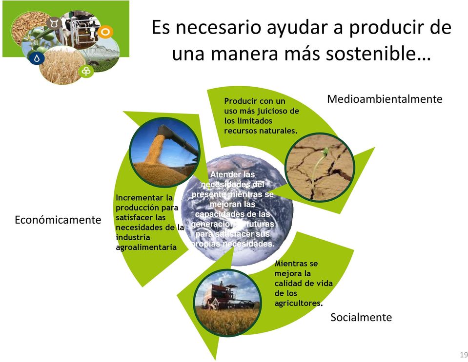 Medioambientalmente Económicamente Incrementar la producción para satisfacer las necesidades de la industria