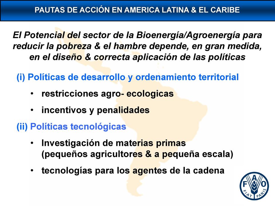 desarrollo y ordenamiento territorial restricciones agro- ecologicas incentivos y penalidades (ii) Políticas