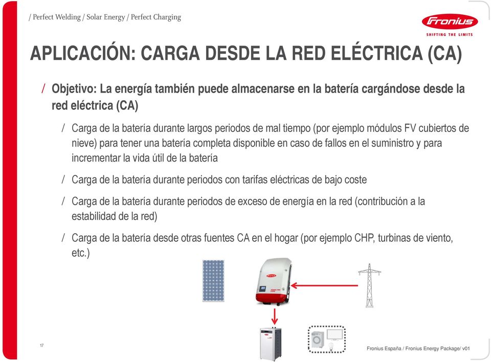 suministro y para incrementar la vida útil de la batería / Carga de la batería durante periodos con tarifas eléctricas de bajo coste / Carga de la batería durante