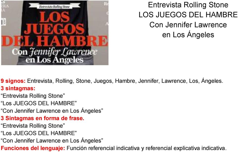 3 sintagmas: Entrevista Rolling Stone Los JUEGOS DEL HAMBRE Con Jennifer Lawrence en Los Ángeles 3 Sintagmas en forma