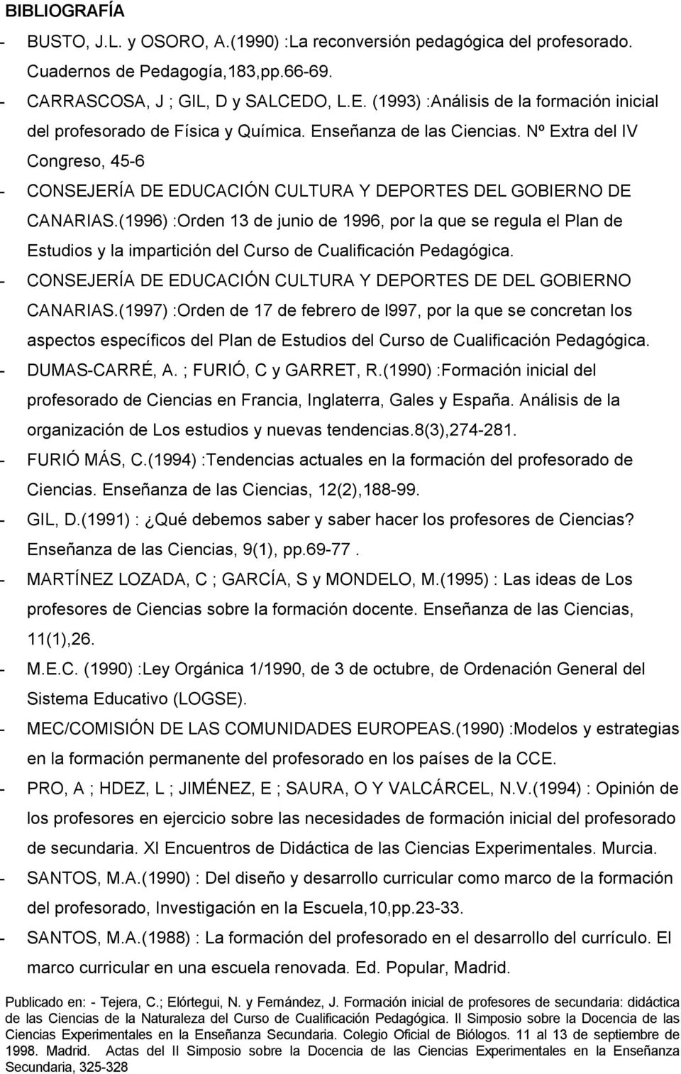 Nº Extra del IV Congreso, 45-6 - CONSEJERÍA DE EDUCACIÓN CULTURA Y DEPORTES DEL GOBIERNO DE CANARIAS.