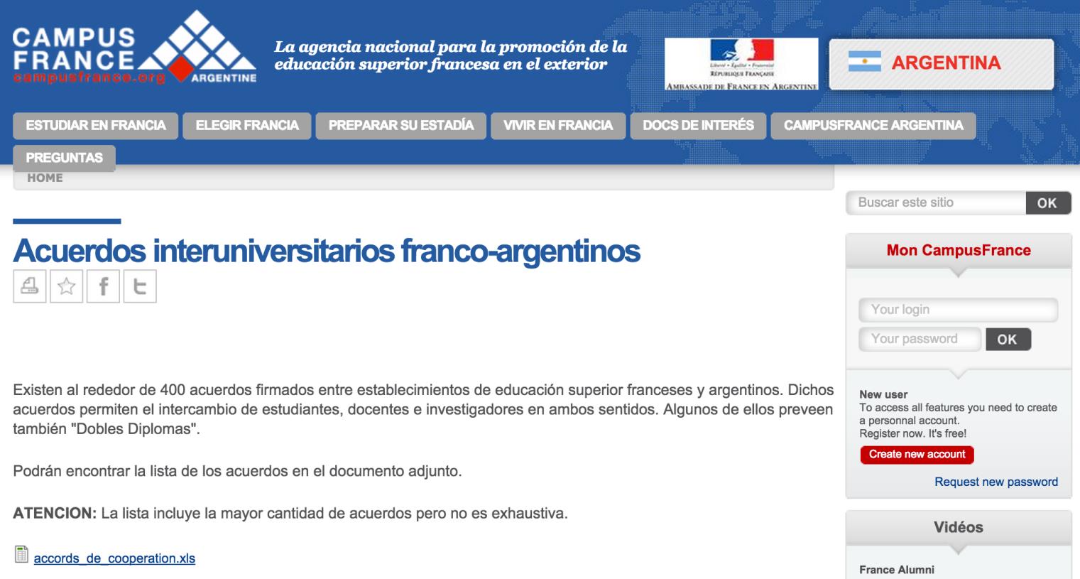 educación superior franceses y argentinos.