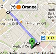 Direcciones de Rosie s Place: Toma el bus CT1 @ Mass Ave & Harrison - Hacia Central Square En la estación de Mass Ave, toma la línea naranja - hacia Oak Grove En North Station, camina a 10 Causeway