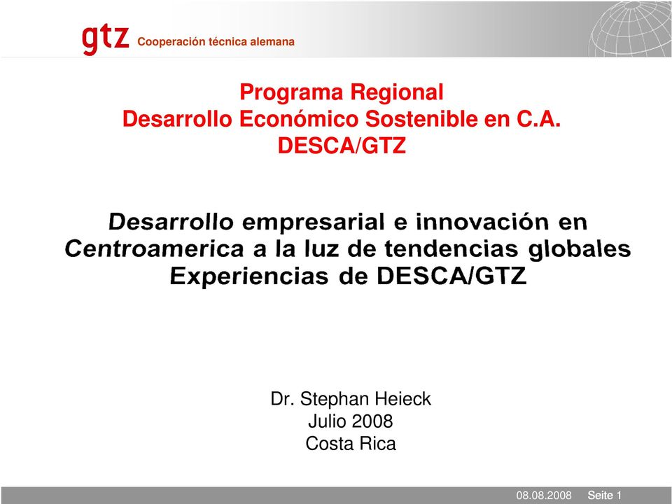 DESCA/GTZ Dr.