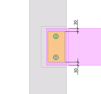 Ejemplo 2 Permite definir el hueco vertical entre las partes principal y secundaria. 3 Permite definir la longitud del neopreno.