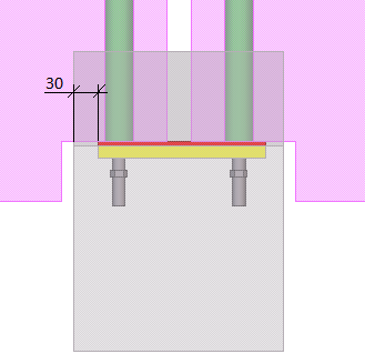 Ejemplo 8 Permite definir el ancho del rebaje de la segunda parte secundaria. 9 Permite definir el ancho del neopreno.