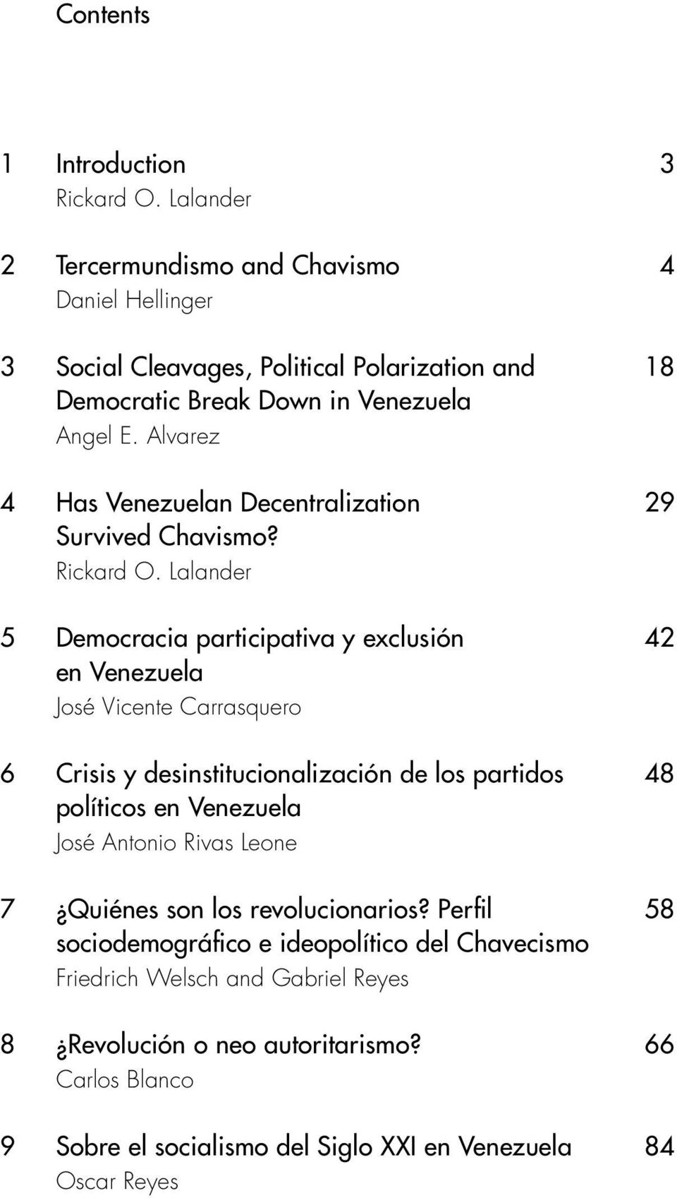 Alvarez 4 Has Venezuelan Decentralization 29 Survived Chavismo? Rickard O.
