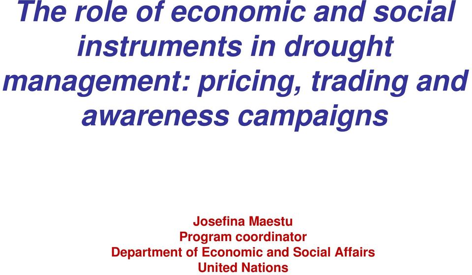 awareness campaigns Josefina Maestu Program