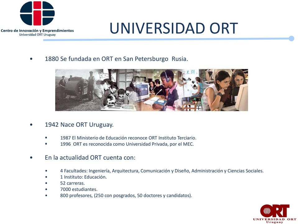 1996 ORT es reconocida como Universidad Privada, por el MEC.