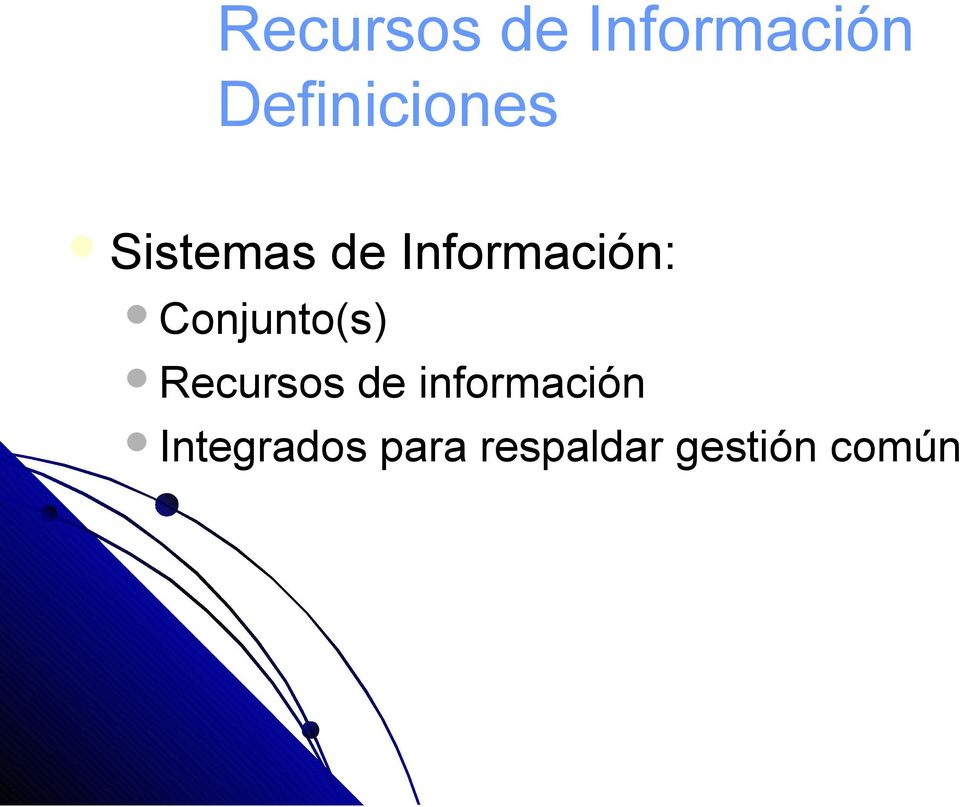 Información: Conjunto(s) Recursos