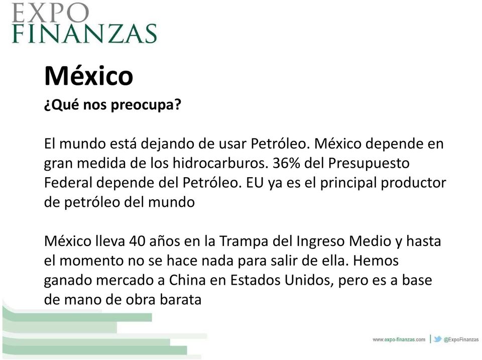 EU ya es el principal productor de petróleo del mundo México lleva 40 años en la Trampa del Ingreso