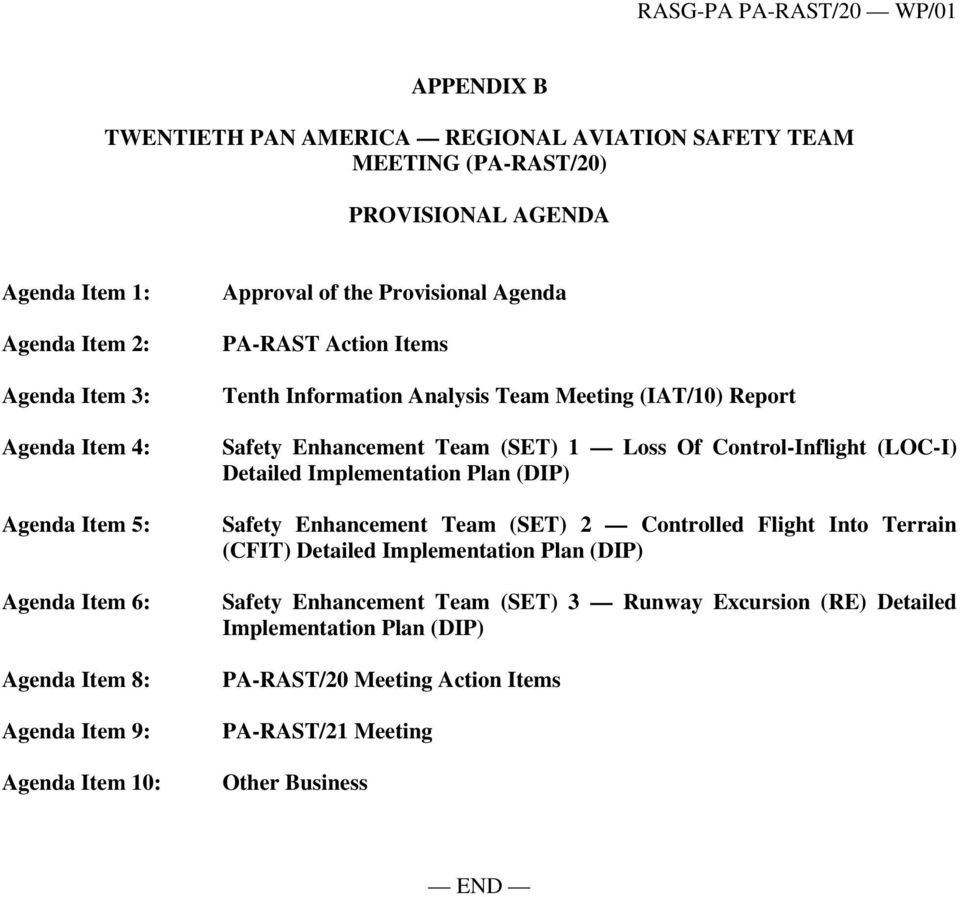 Report Safety Enhancement Team (SET) 1 Loss Of Control-Inflight (LOC-I) Detailed Implementation Plan (DIP) Safety Enhancement Team (SET) 2 Controlled Flight Into Terrain (CFIT)
