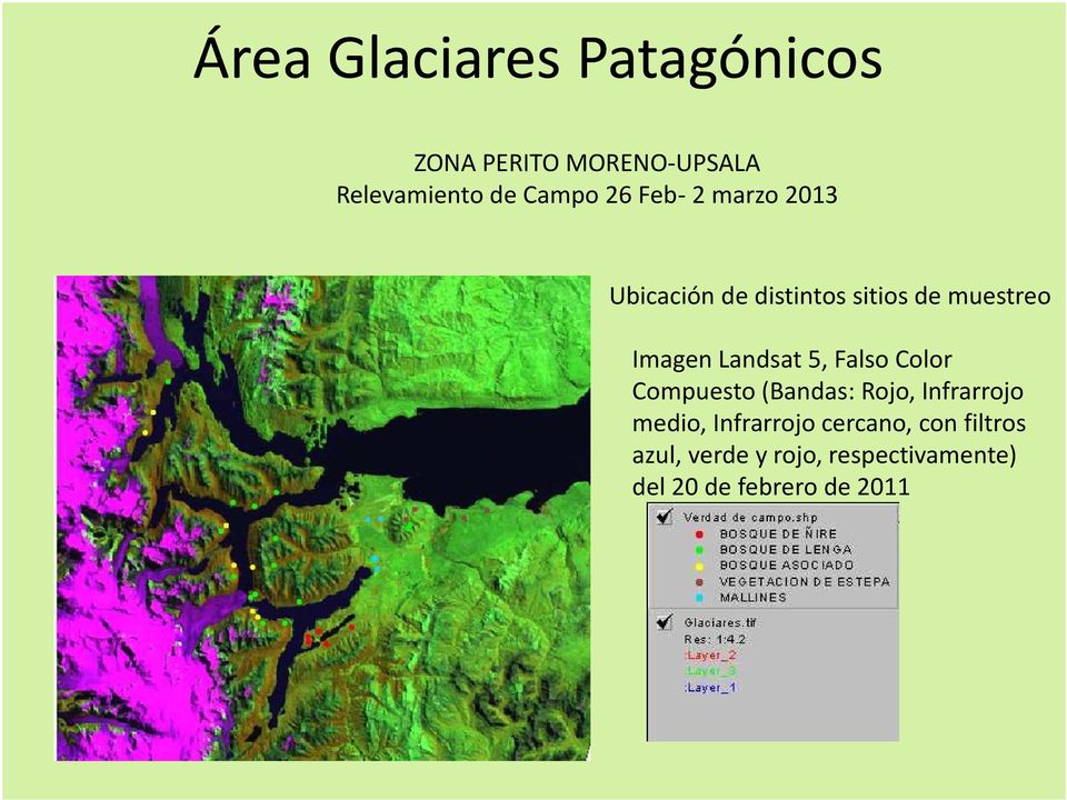 Landsat 5, Falso Color Compuesto (Bandas: Rojo, Infrarrojo medio, Infrarrojo