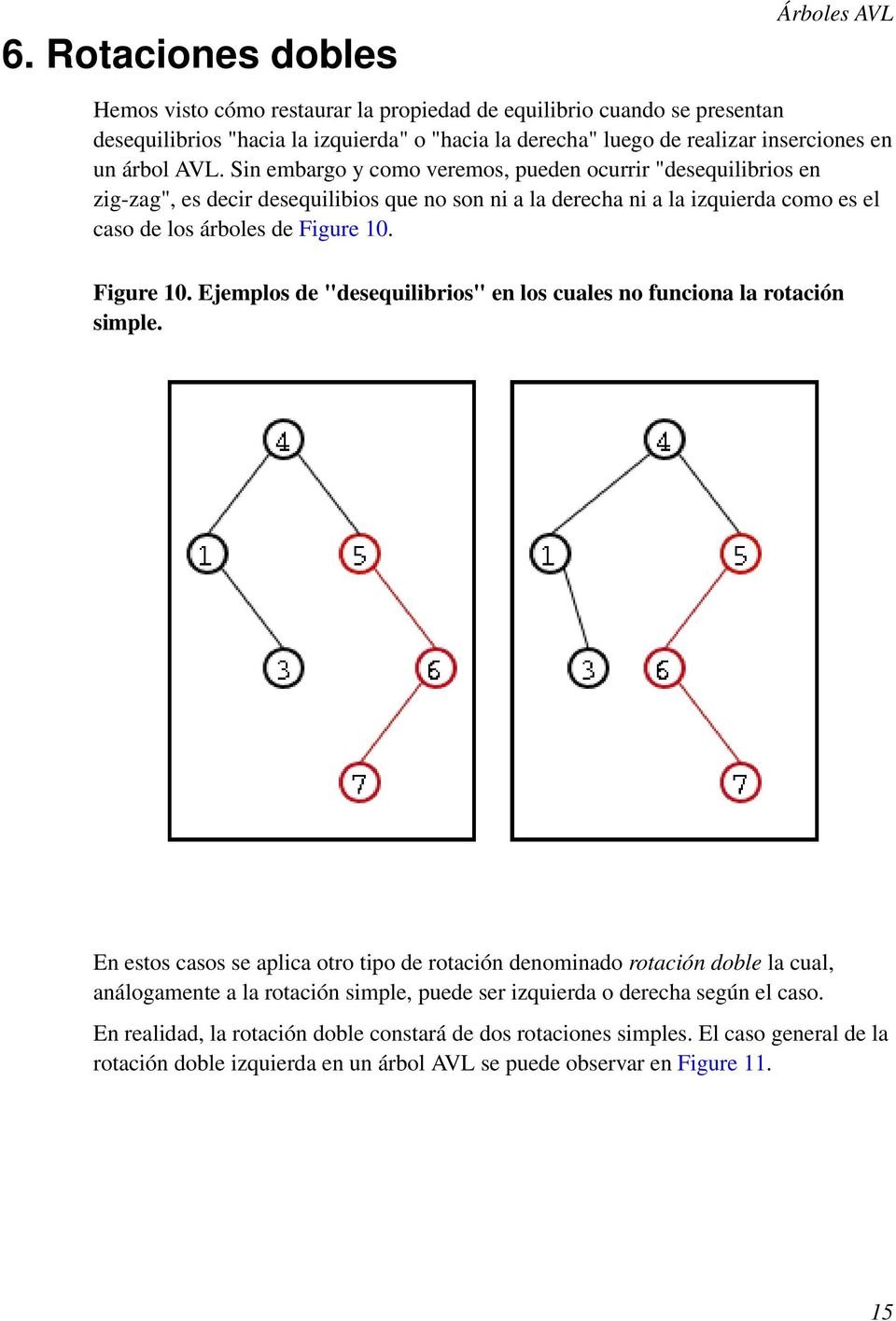 Figure 10. Ejemplos de "desequilibrios" en los cuales no funciona la rotación simple.