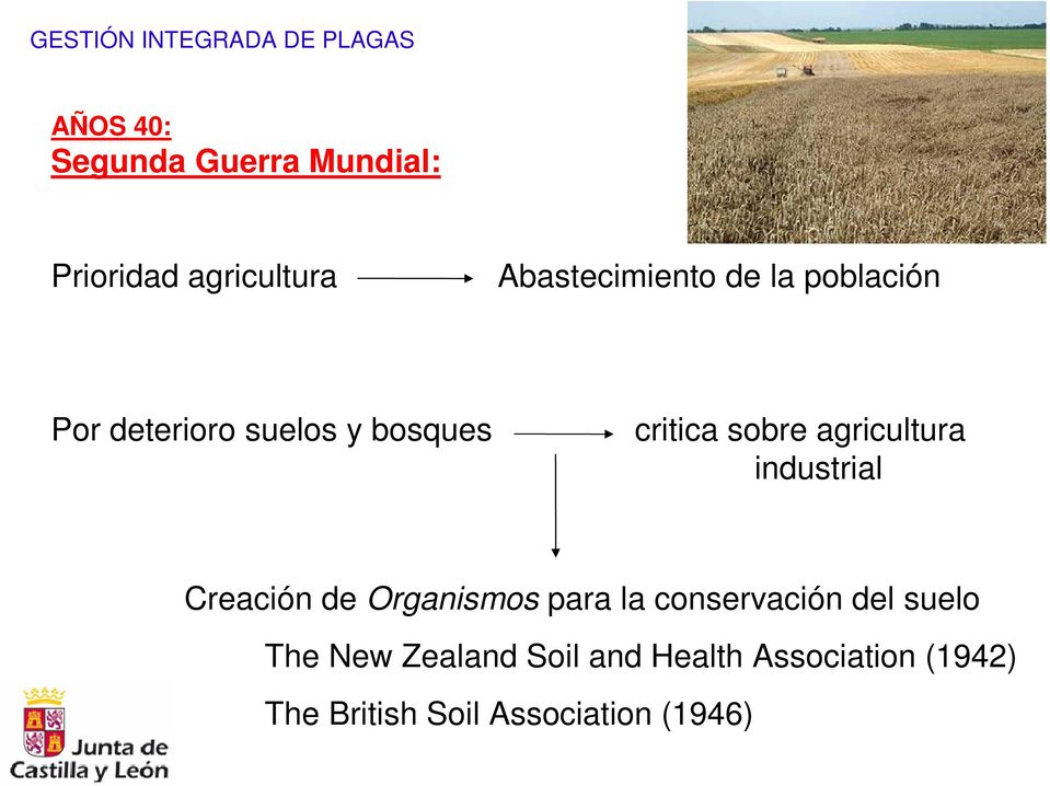 critica sobre agricultura industrial Creación de Organismos para la conservación