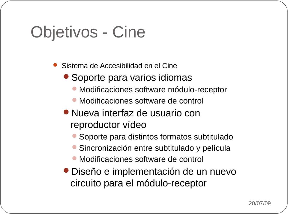 reproductor vídeo Soporte para distintos formatos subtitulado Sincronización entre subtitulado y