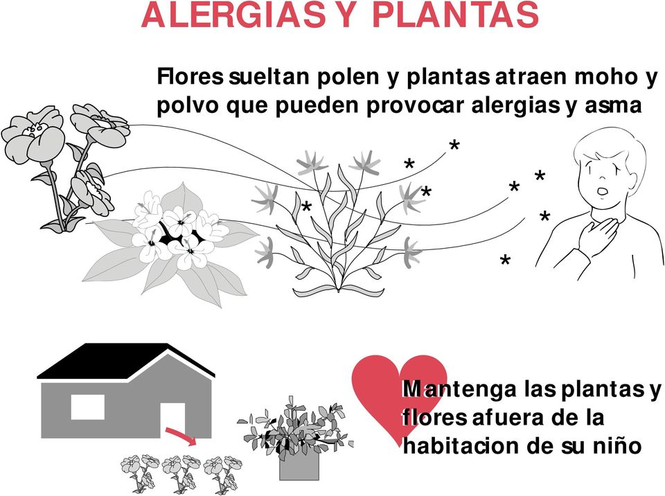 provocar alergias y asma Mantenga plantas
