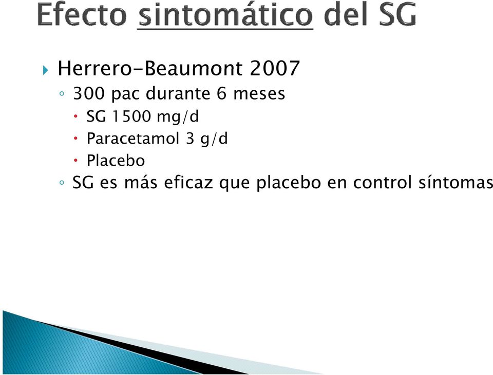 Paracetamol 3 g/d Placebo SG es