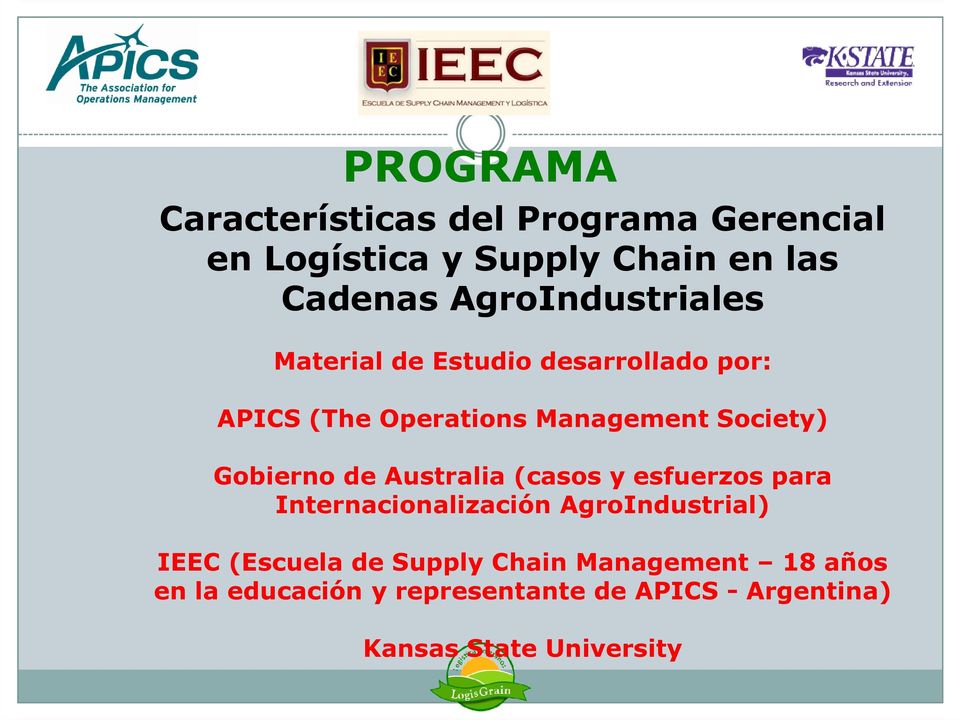 Gobierno de Australia (casos y esfuerzos para Internacionalización AgroIndustrial) IEEC (Escuela de