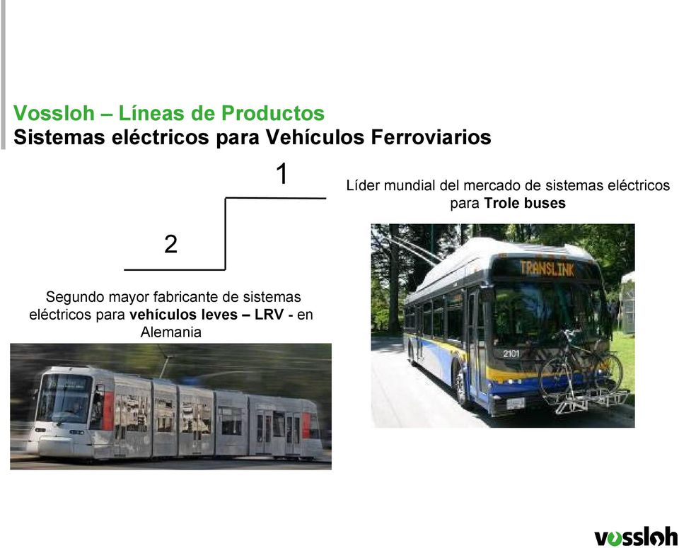 para vehículos leves LRV - en Alemania Líder