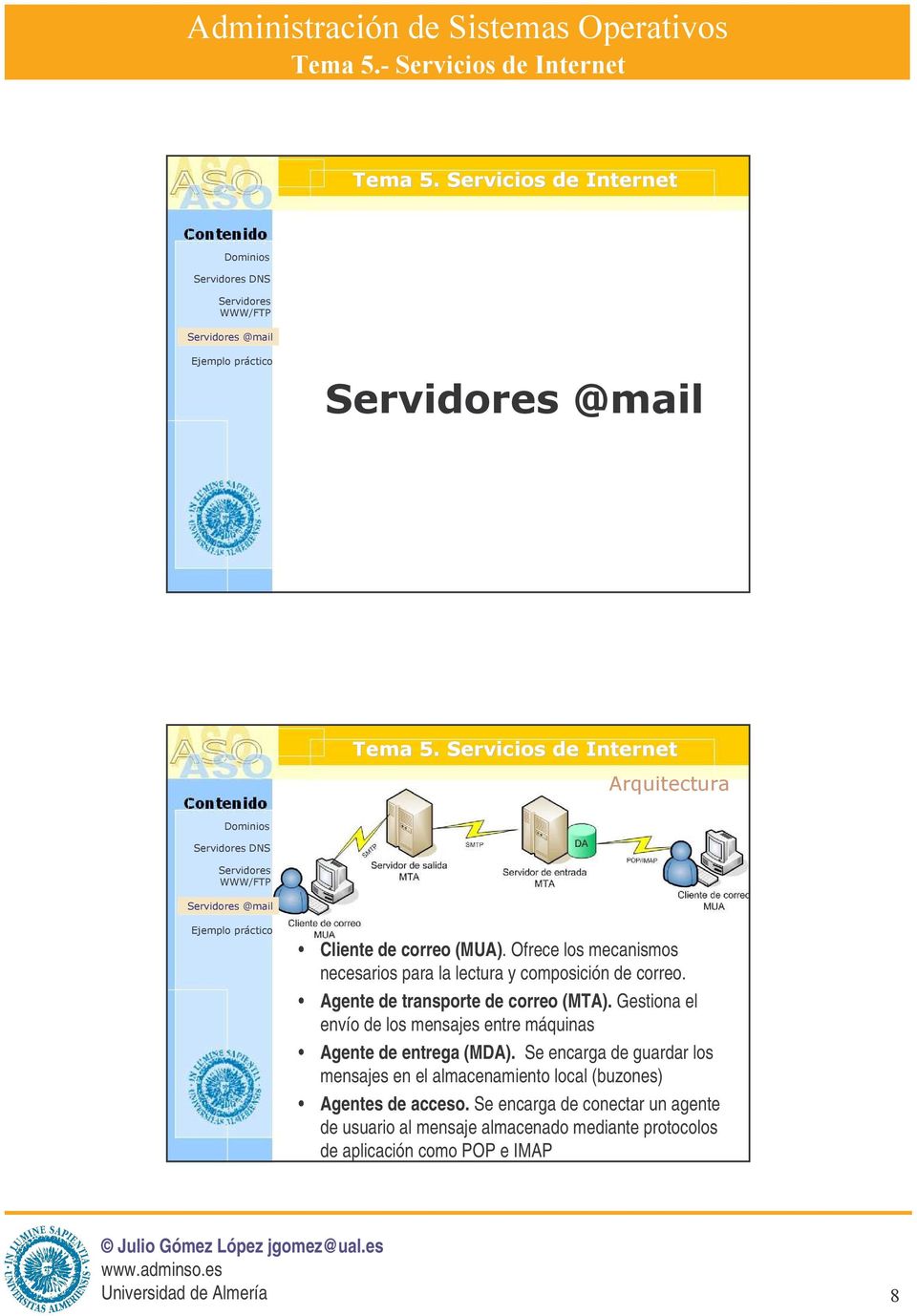 Gestiona el envío de los mensajes entre máquinas Agente de entrega (MDA).