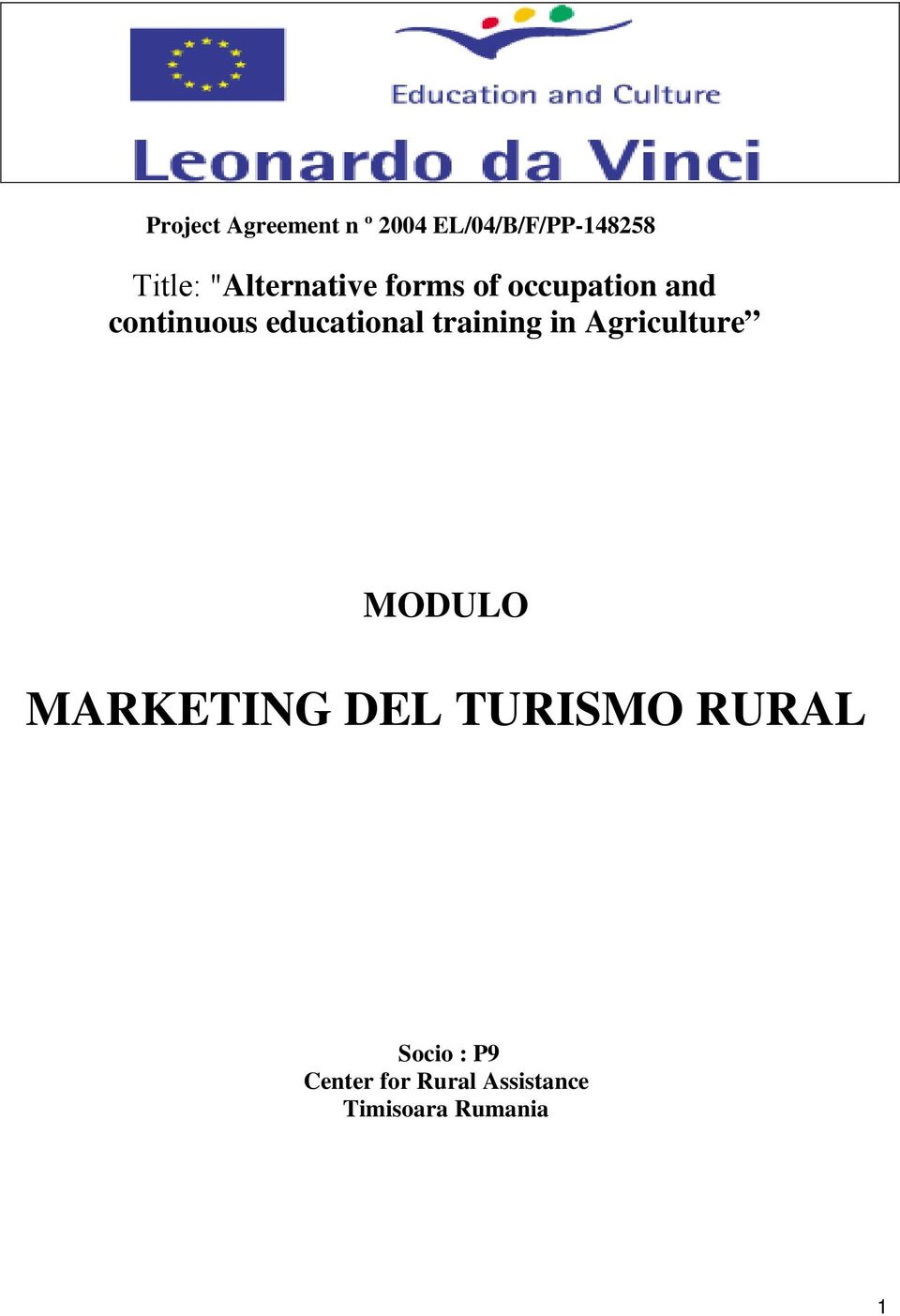 educational training in Agriculture MODULO MARKETING DEL