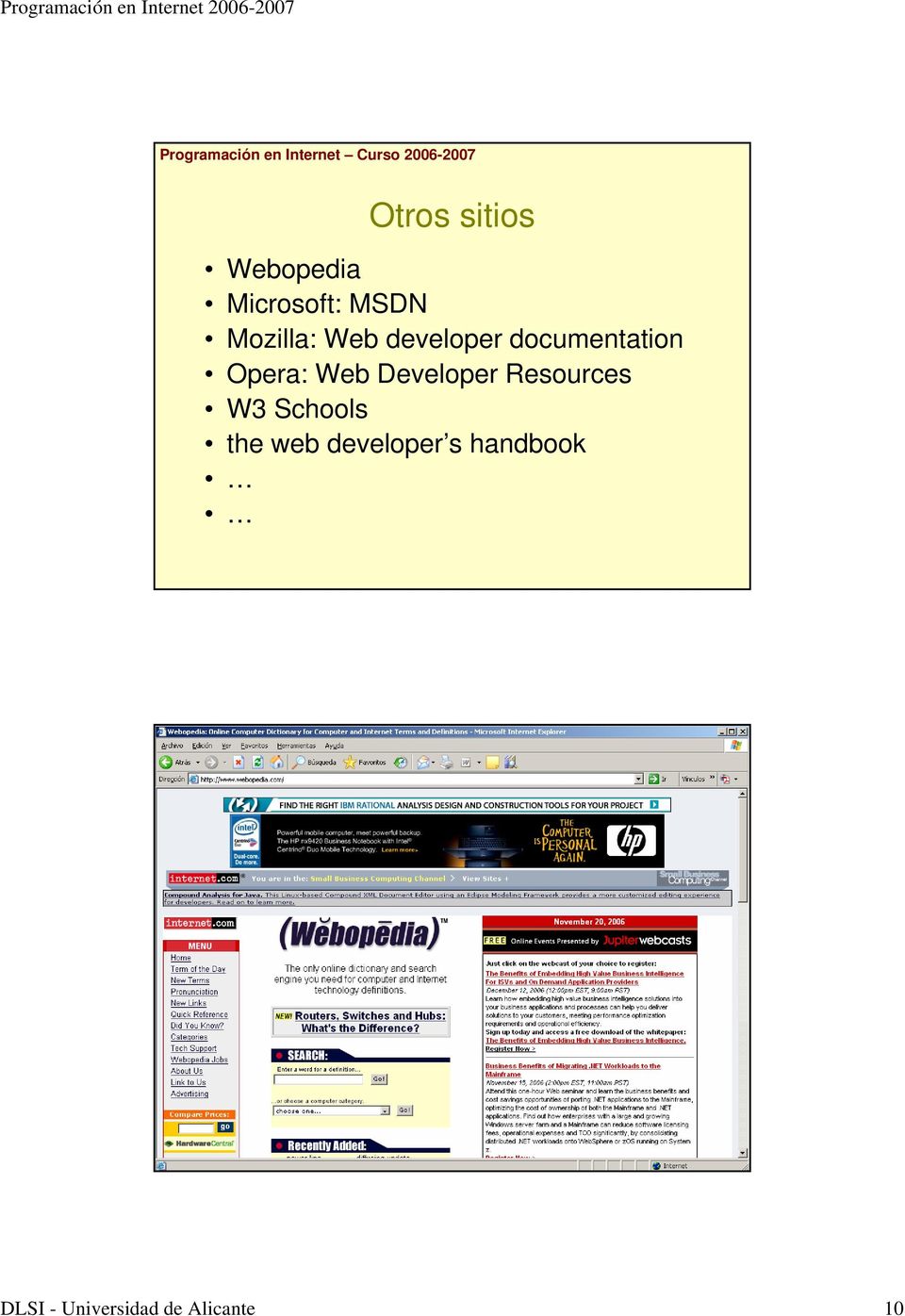 Web Developer Resources W3 Schools the web