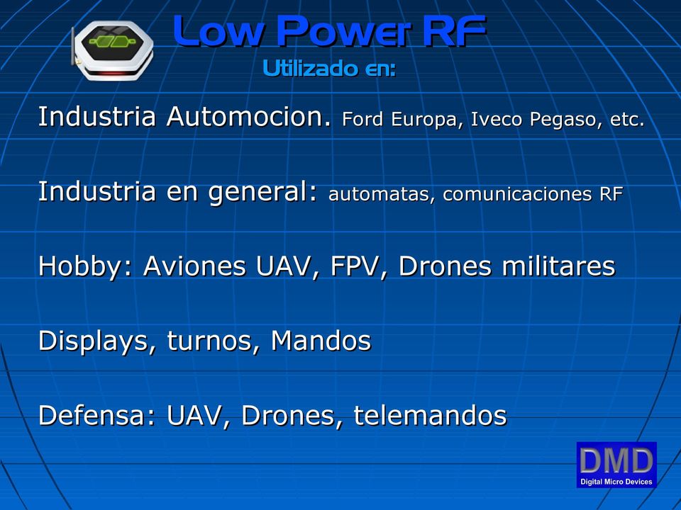automatas, comunicaciones RF Hobby: Aviones UAV, FPV,