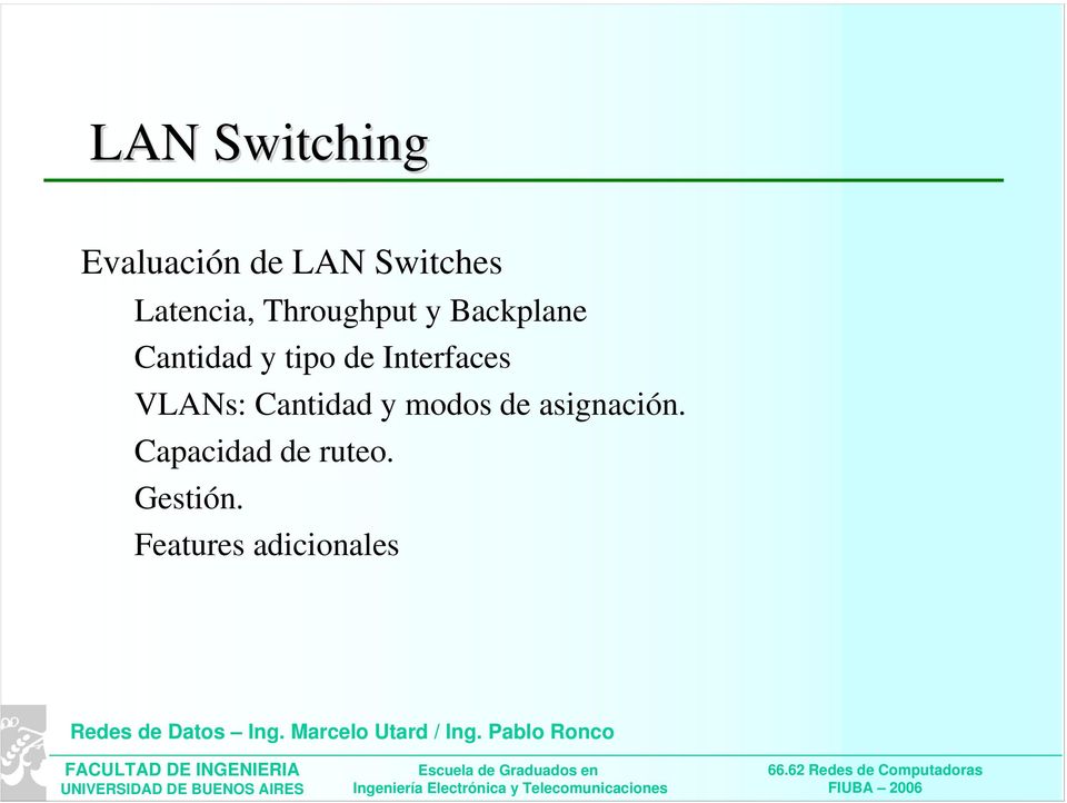 tipo de Interfaces VLANs: Cantidad y modos de