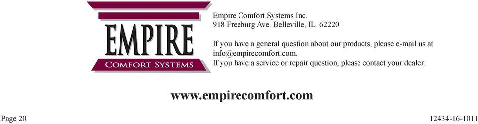 please e-mail us at info@empirecomf