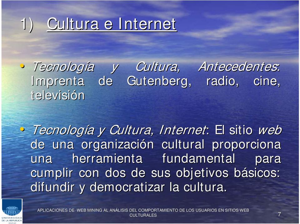 web de una organización cultural proporciona una herramienta fundamental para