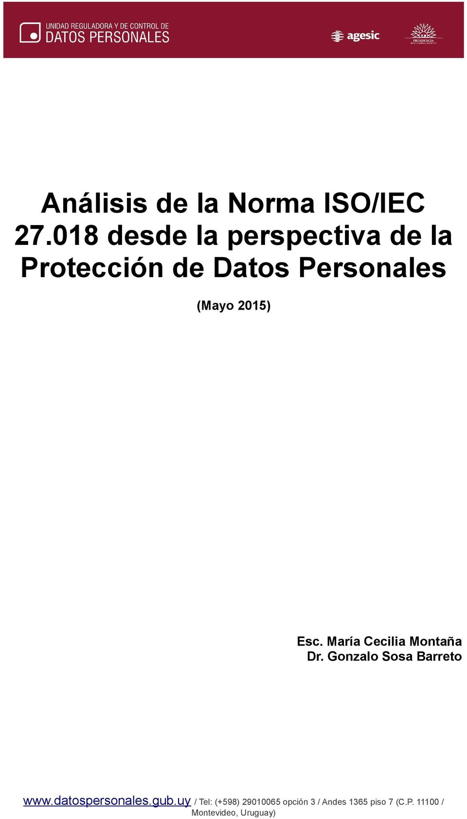 Protección de Datos Personales (Mayo
