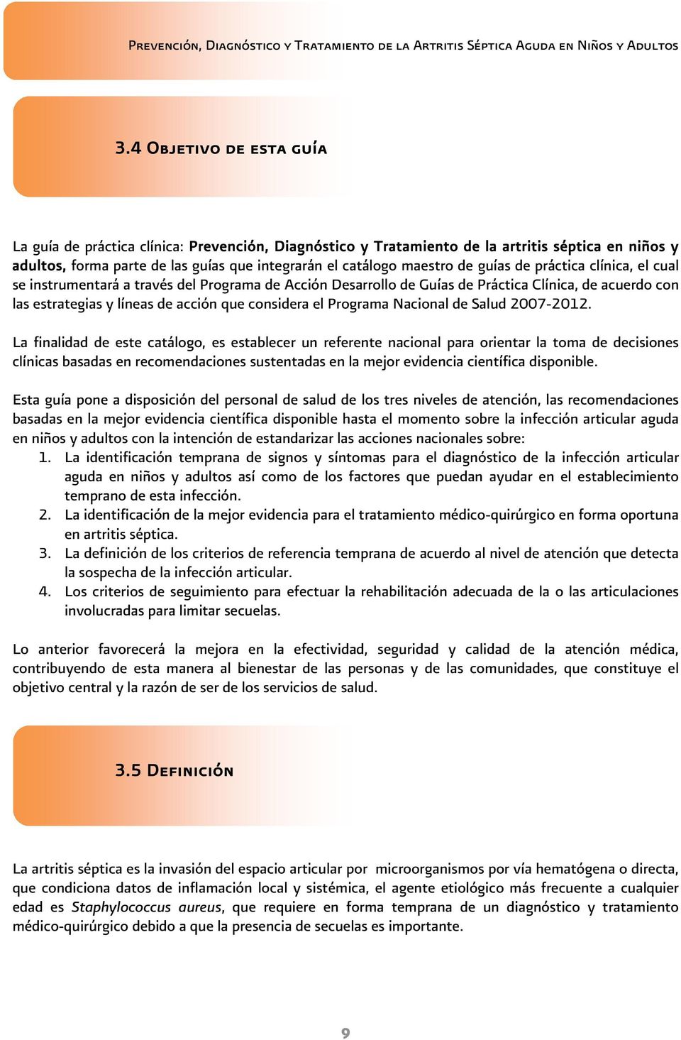 Programa Nacional de Salud 2007-2012.