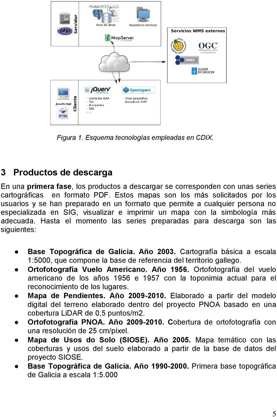 adecuada. Hasta el momento las series preparadas para descarga son las siguientes: Base Topográfica de Galicia. Año 2003.
