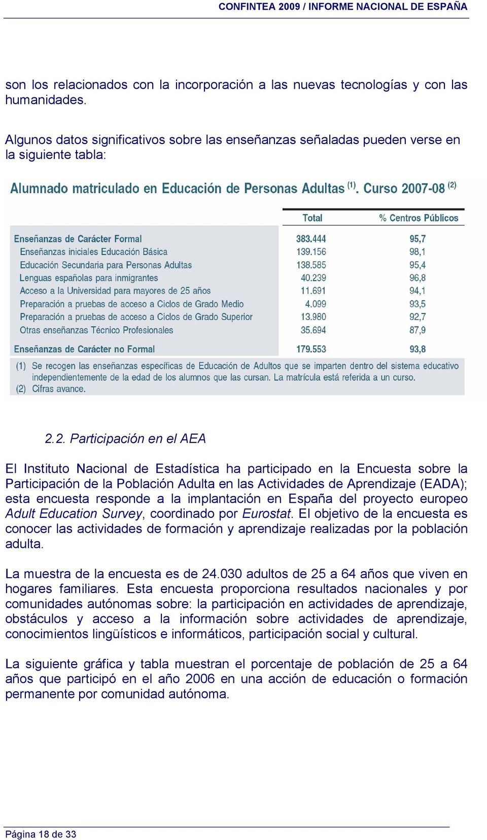 responde a la implantación en España del proyecto europeo Adult Education Survey, coordinado por Eurostat.