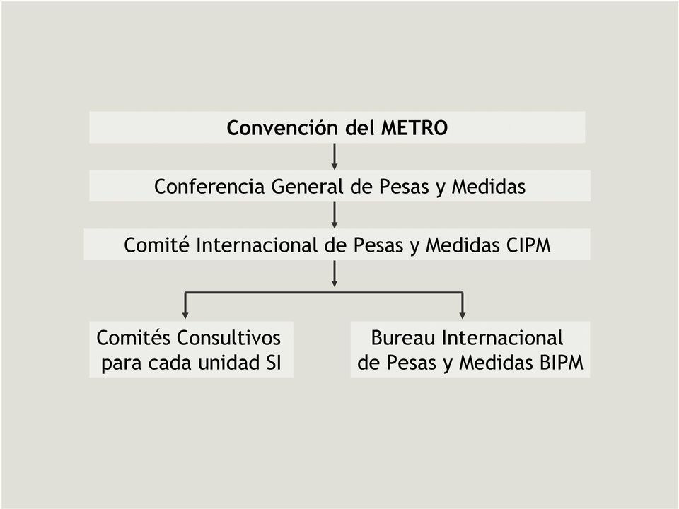 Medidas CIPM Comités Consultivos para cada
