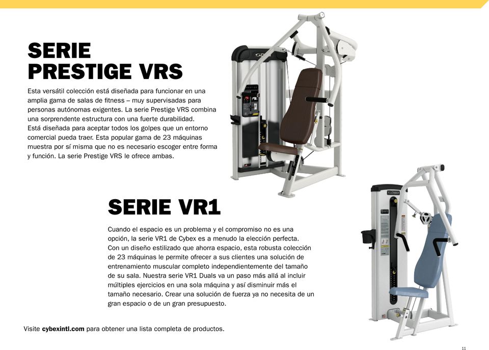 Esta popular gama de 23 máquinas muestra por sí misma que no es necesario escoger entre forma y función. La serie Prestige VRS le ofrece ambas.