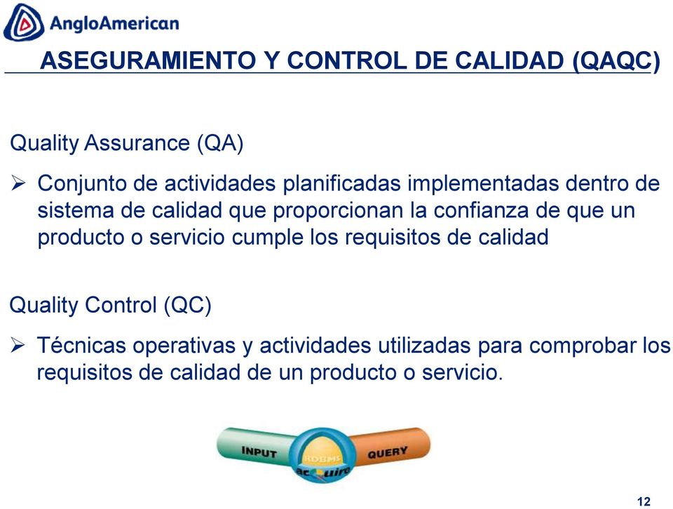 un producto o servicio cumple los requisitos de calidad Quality Control (QC) Técnicas