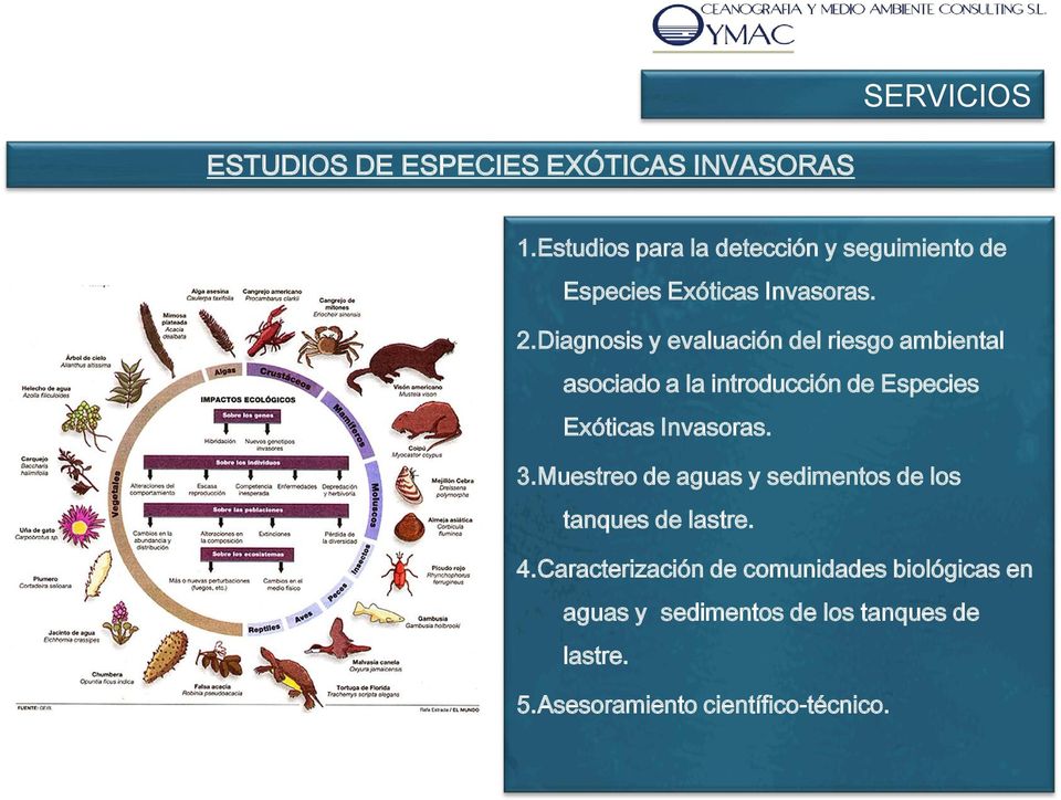 Diagnosis y evaluación del riesgo ambiental asociado a la introducción de Especies Exóticas Invasoras.