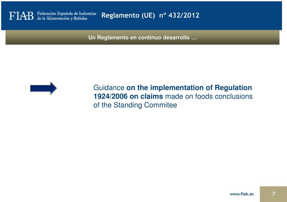 Regulation 1924/2006 on claims made on